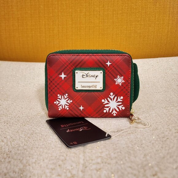 Loungefly Disney Big Hero 6 Baymax Holiday Lights Plaid Christmas Zip Wallet NEW - Picture 5 of 12